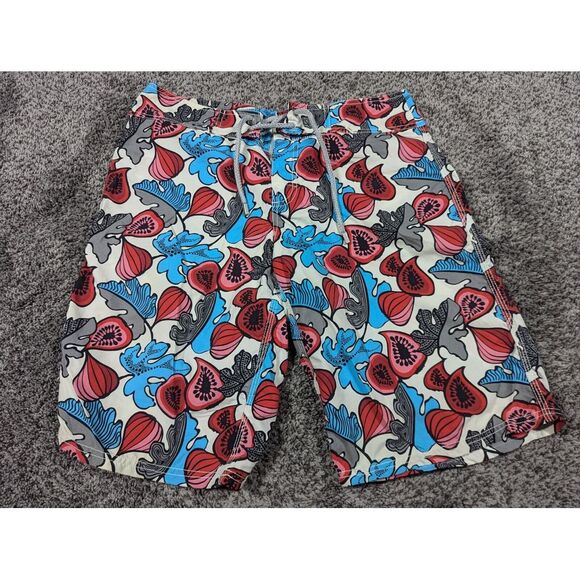 Vilebrequin Swim Trunks Mens Small Floral Moorea‎ Swim Shorts Beach Rare VTG
